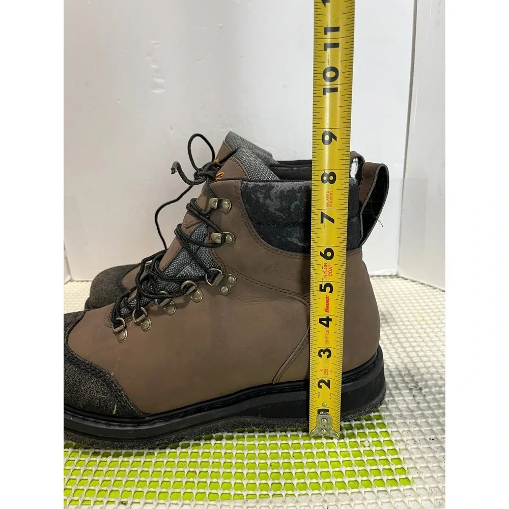 Cabelas Studded Felt Sole Wading Boots Men's 11 D Brown Fly Fishing 83-0820